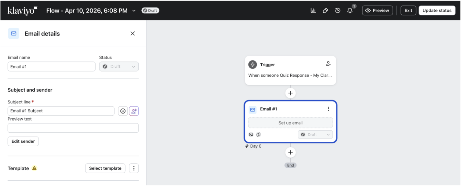 Add an email action