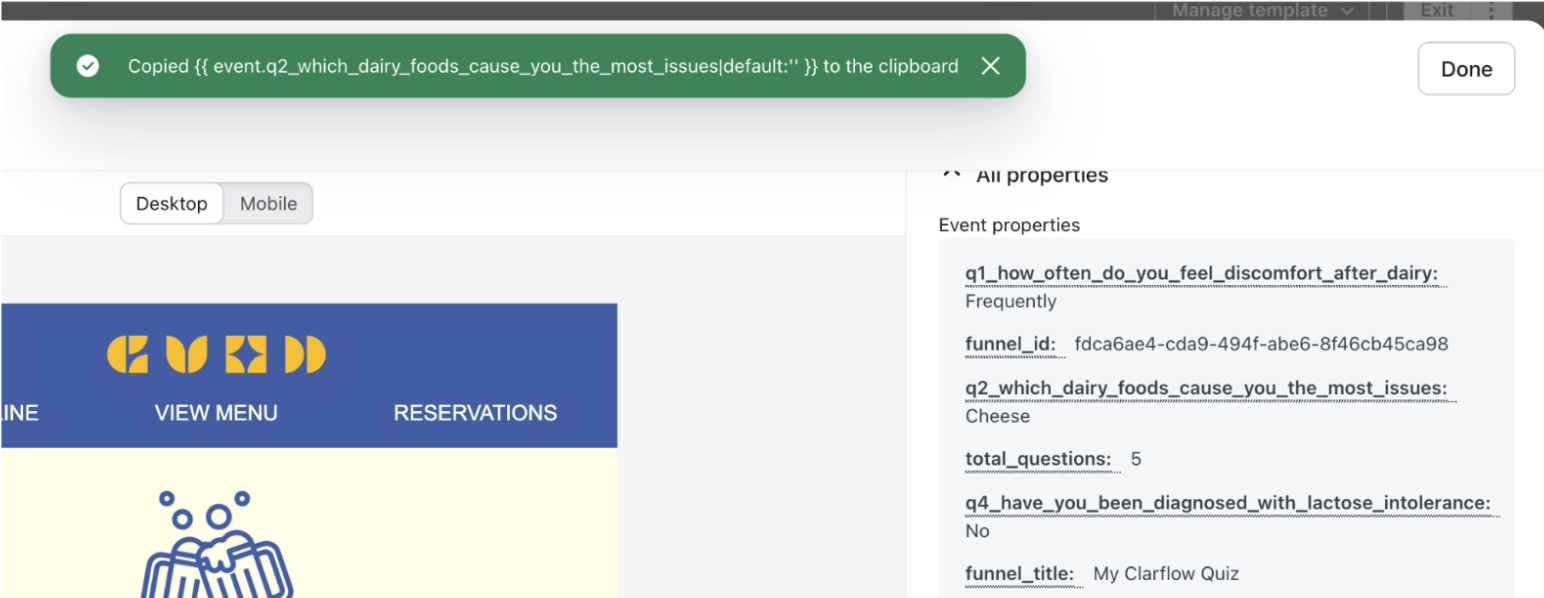 Copy property as variable